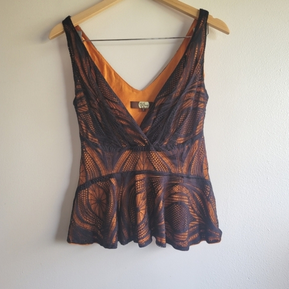 Eva Franco (Anthropologie), Amira‎ Top, Saffron Tribe, Size 6 - Picture 1 of 5